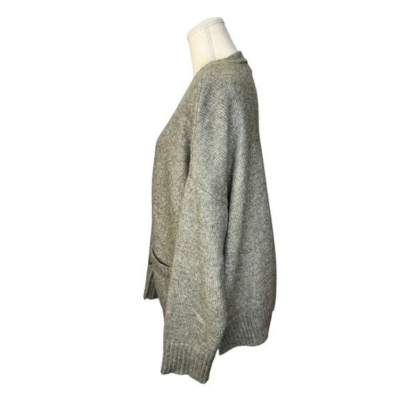 Ella Moss Cardigan Sweater Large Olive Green Minimalist Cozy Casual Layering - Picture 9 of 16